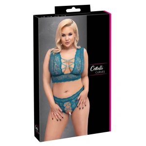 Cottelli CURVES Komplet grudnjaka teal 4XL