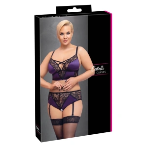 Cottelli CURVES BH Set ljubičasta/crna4XL
