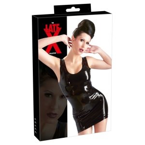 Latex mini haljina crna S