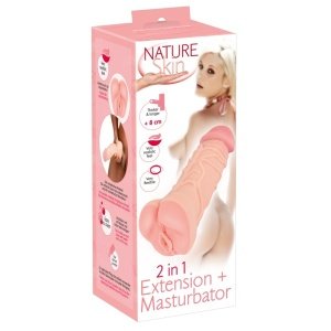 Masturbator i nastavak 2 u 1 Nature Skin