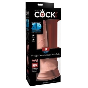 Triple Density 3D dildo s vakuumom 24,1 cm King Cock