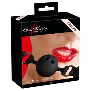 Gag silikonska loptica za usta 4 cm Bad Kitty