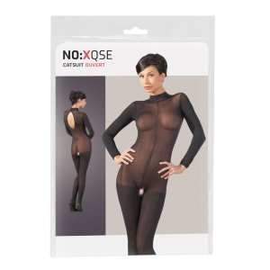 Catsuit s čipkastim ovratnikom M/L