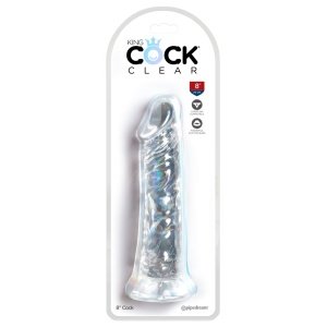 Dildo 21,8 cm King Cock Clear