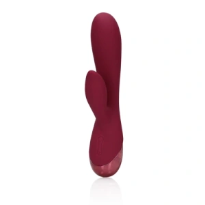 Loveline by Shots Smooth Silicone Rabbit Vibrator - tamna trešnja
