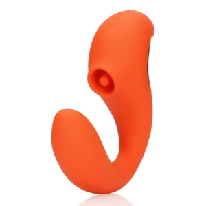 Loveline by Shots Vibrator G-točke s klitoralnim pulsnim valom - neukroćena naranča
