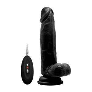 Vibrirajući realistični penis RealRock by Shots sa skrotumom - 8 / 20 cm