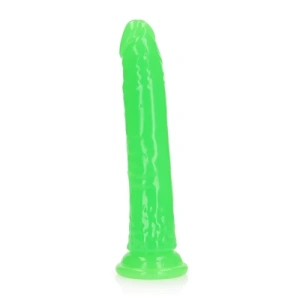 RealRock by Shots Tanki realistični dildo s vakuumskom čašicom - Sjaj u tami - 9'' / 22,5 cm