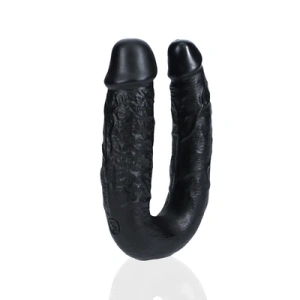 RealRock by Shots Dvostruki dildo u obliku slova U 5 / 12,7 cm - crni