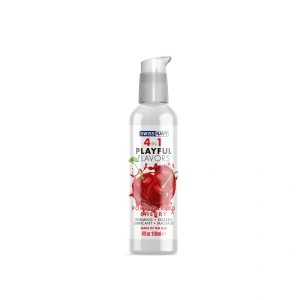 Swiss Navy 4 u 1 lubrikant s okusom poppin divlje trešnje - 4 fl oz / 118 ml