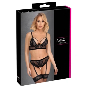 Cottelli DONJE RUBLJE Bra & Thong crni XL