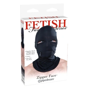 Fetish Fantasy Series FFS kapuljača s patentnim zatvaračem crna