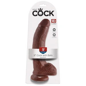 King Cock KC 23cm Cock with Balls Brown