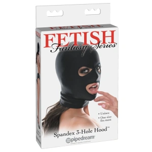 Fetish Fantasy Series FFS kapuljača od spandexa s 3 rupe